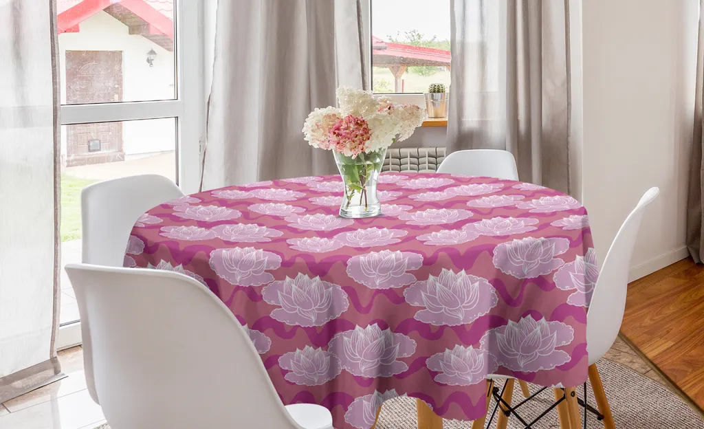 Arredo Tavola Rotonda Lotus Rosa Corallo 150cm Abakuhaus