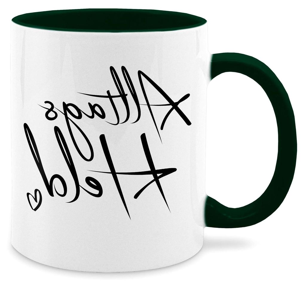 Tasse 325 ml - Sprüche - Alltagsheld Geschenk für Kollegen - Dunkelgrün