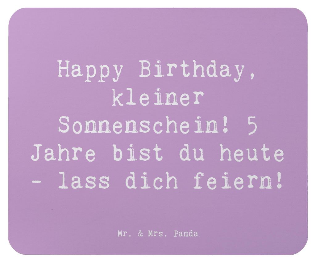 Mr. & Mrs. Panda Mousepad Spruch 5. Geburtstag Sonnenschein Produktbild 