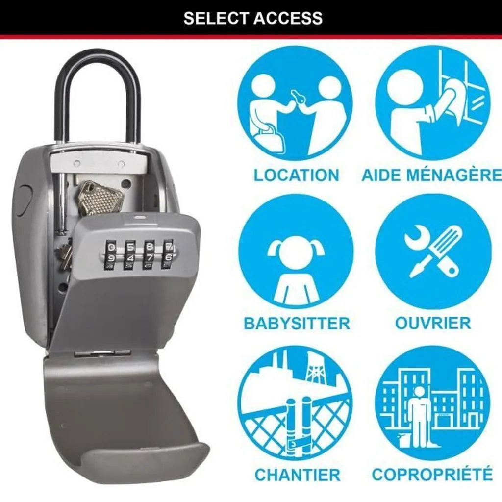 Coffre à Clés Blindé Master Lock 5414EURD Résistant aux Intempéries - 5