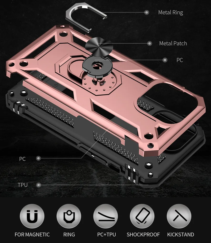 Custodia iPhone 13 Pro Max Rugged Militare 2in1 | Viola Blu Anti-shock
