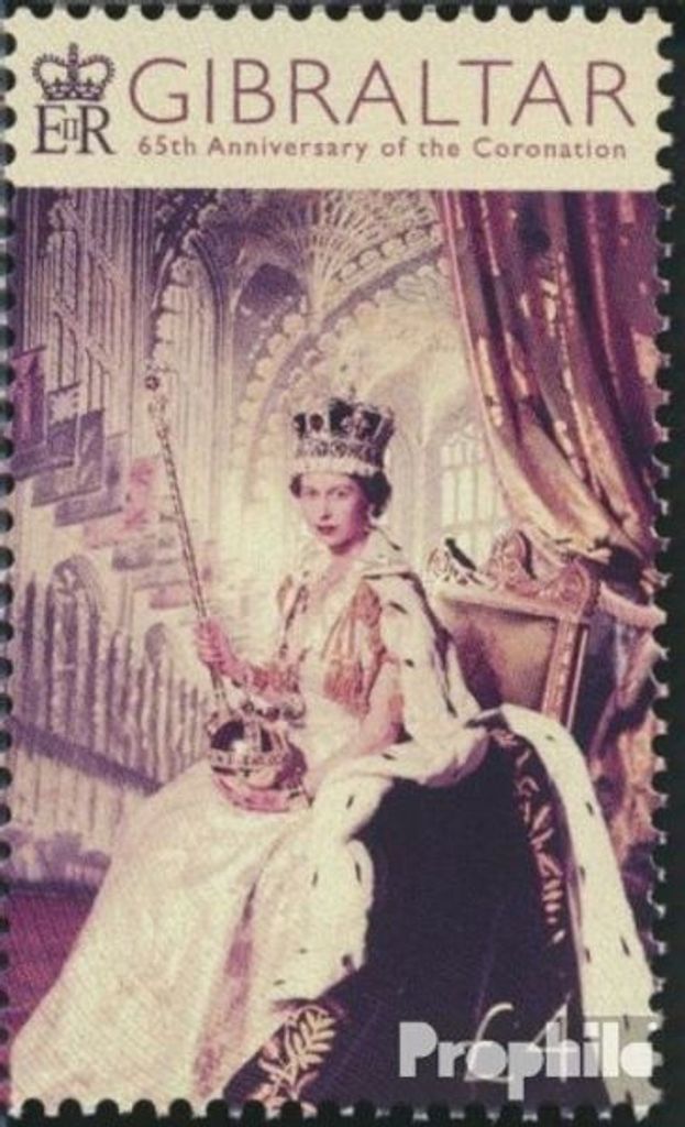 Briefmarken Gibraltar 2018 Mi 1856 (kompl.Ausg.) postfrisch Krönung Königin Elisabeth II.