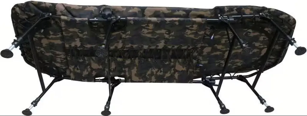 Lit de pêche 8 pieds MK 5 Seasons Camou Pro Deluxe avec matelas dense