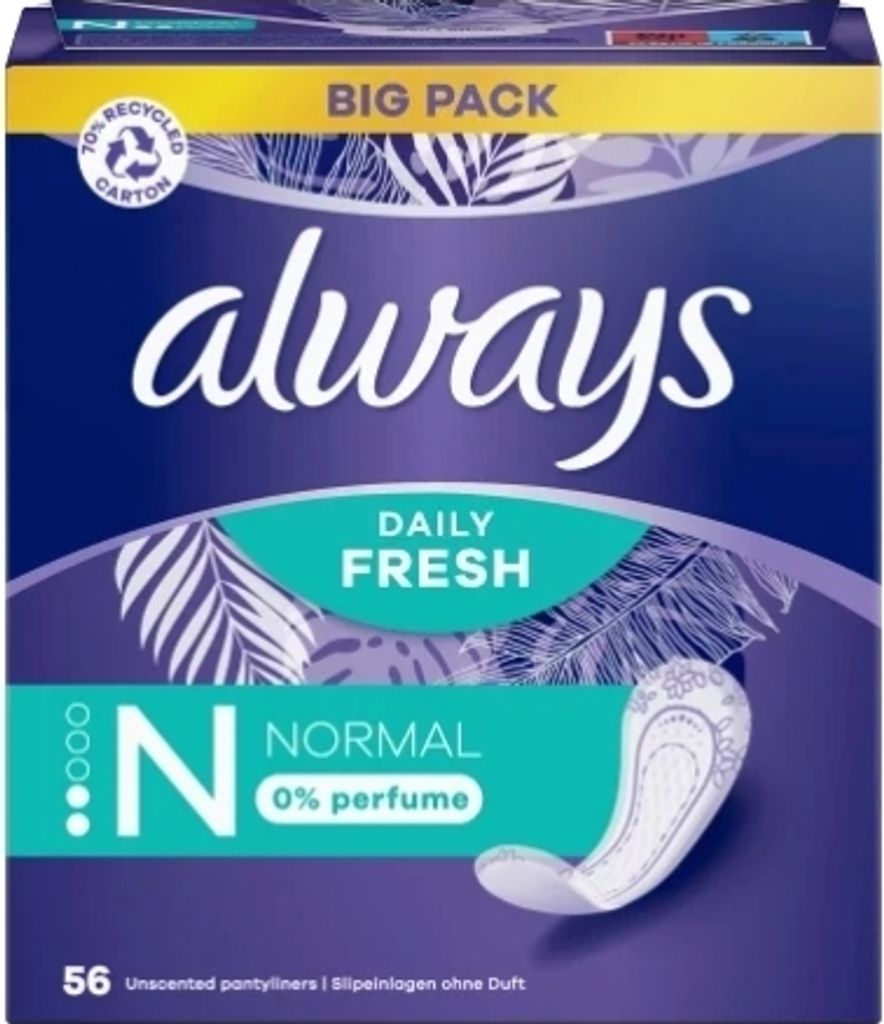 ALWAYS Slipeinlage Daily Fresh Normal 56er Produktbild 