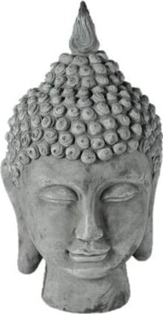 BUDDHA SKULPTUR ca. 32 x 16 cm Schwere QualitätZementgusss