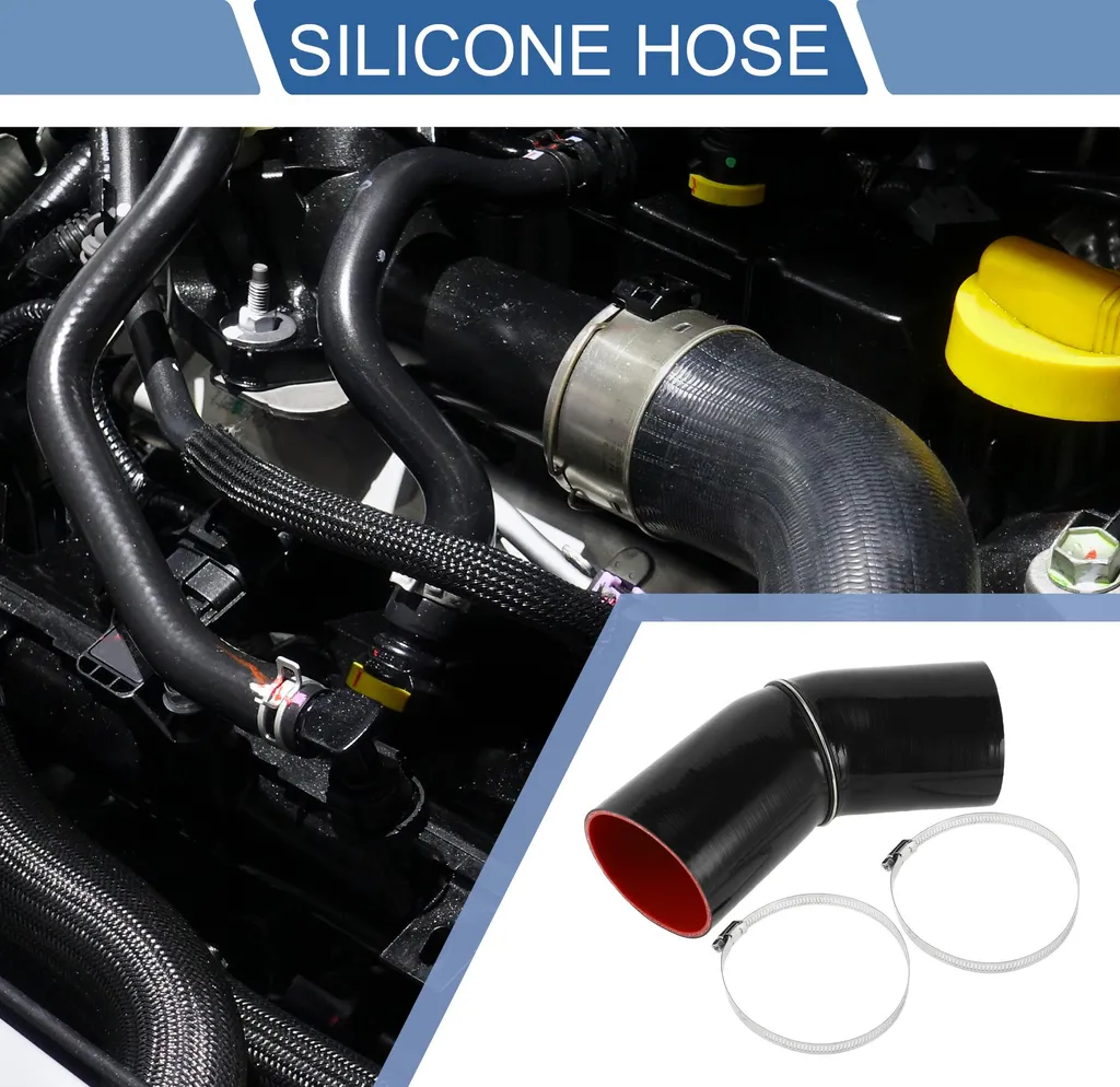 Durite Silicone 45° Haute Résistance 102mm Longueur 150mm Kit Complet