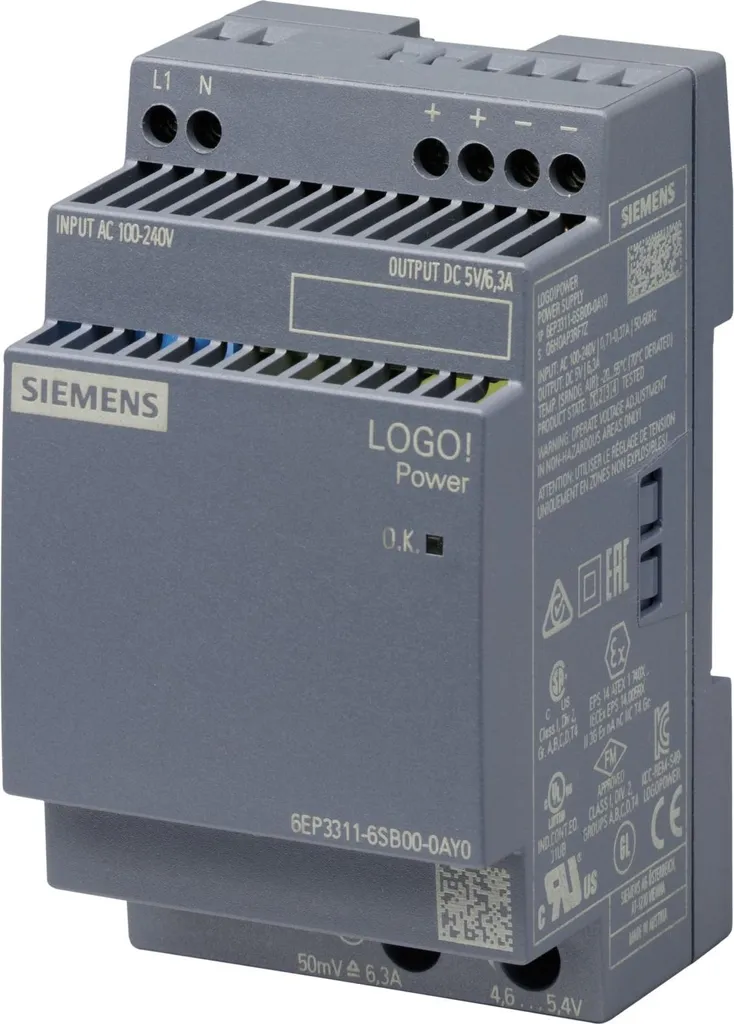 Module Siemens Logo! Power 6EP3311-6SB00-0AY0 compact et performant 230g