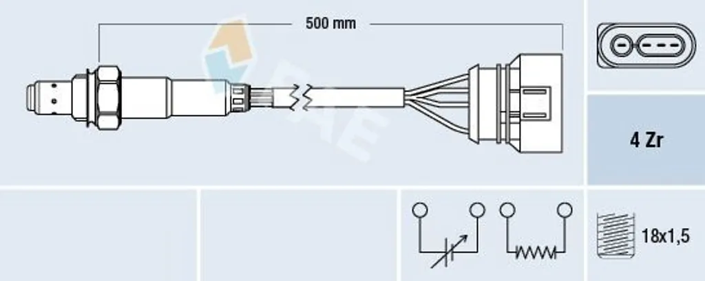Sonde lambda FAE anti-pollution pour VW PASSAT Variant 3B6