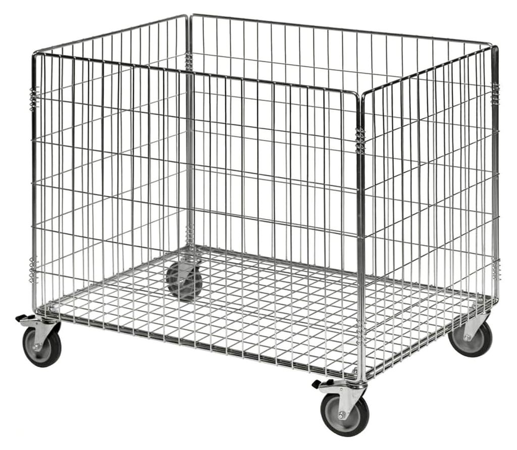 Rollbehälter mit 4 Lenkrollen, 735 x 630 x 830 mm, Tragkraft 60 kg