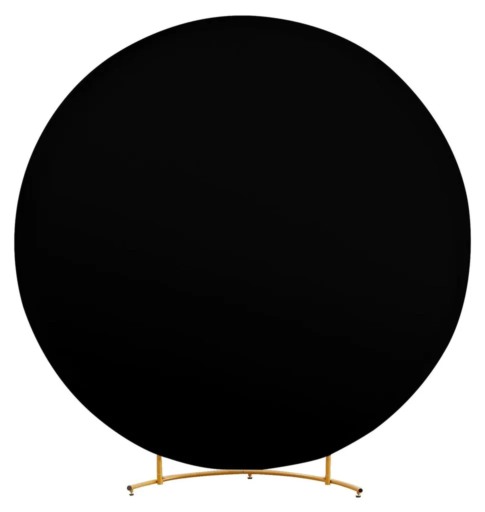 Housse de toile de fond en arc noir 183 cm pour arche de mariage ronde