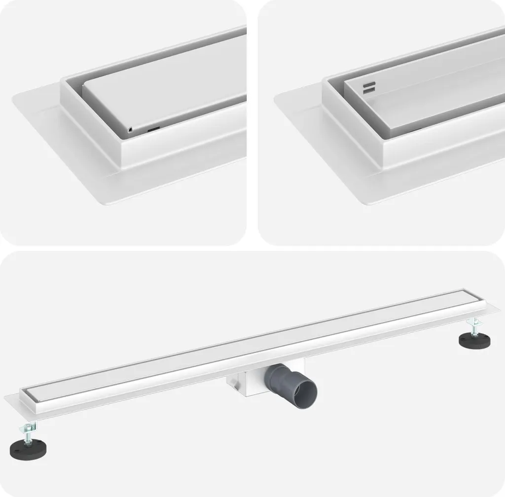 SYFAX™ 2 in 1 scarico doccia argento 100 cm acciaio inox 304