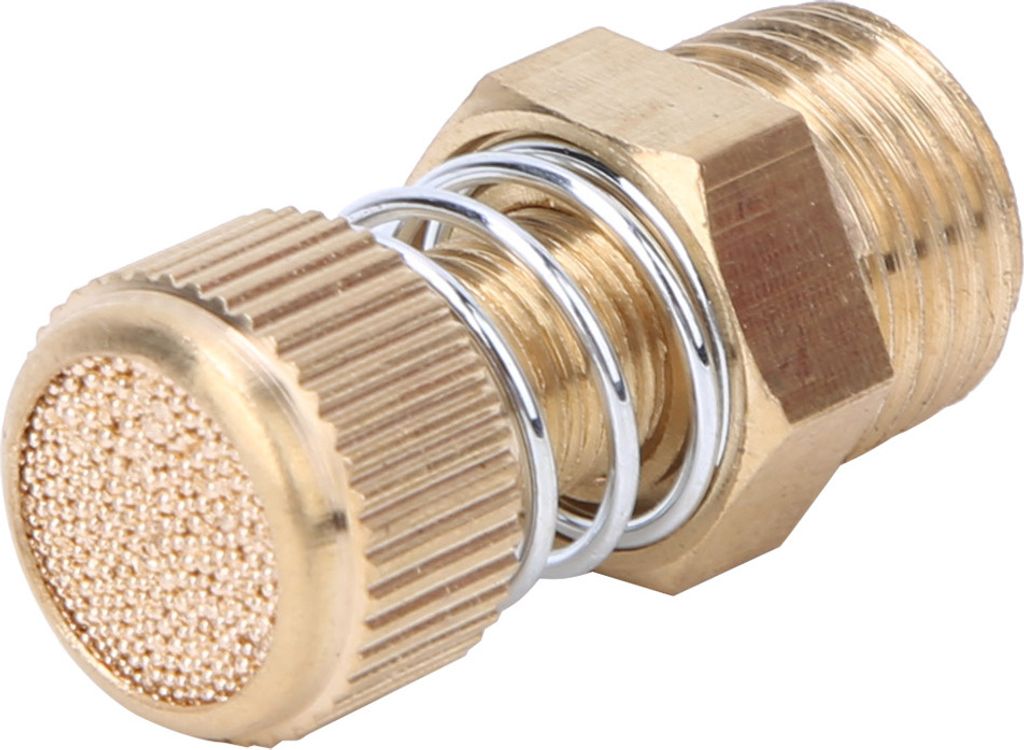 10PCS Messing pneumatische Schalldämpfer BSPT Außengewinde Solenoid Ventil Schalldämpfer Luft Auspuff Connector1/4in