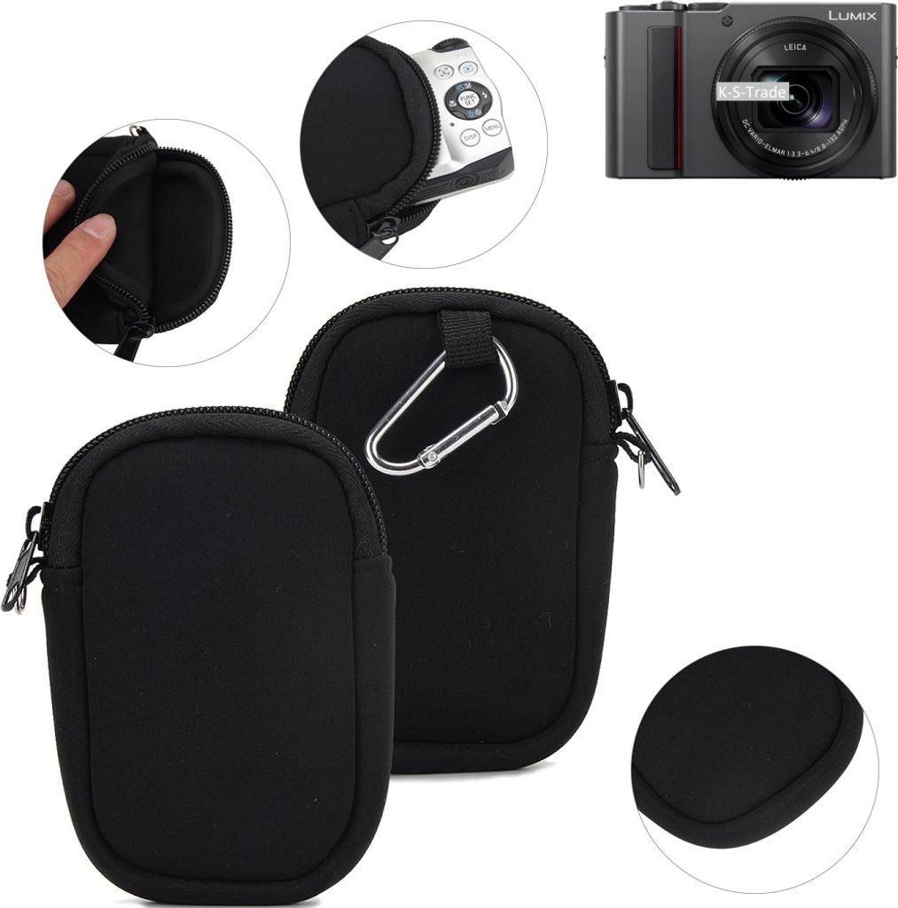 K-S-Trade Kameratasche kompatibel mit Panasonic Lumix DC-TZ202 Schutz-Hülle Kompaktkamera Tasche Travelbag sleeve case Neopren-Hülle Fototasche