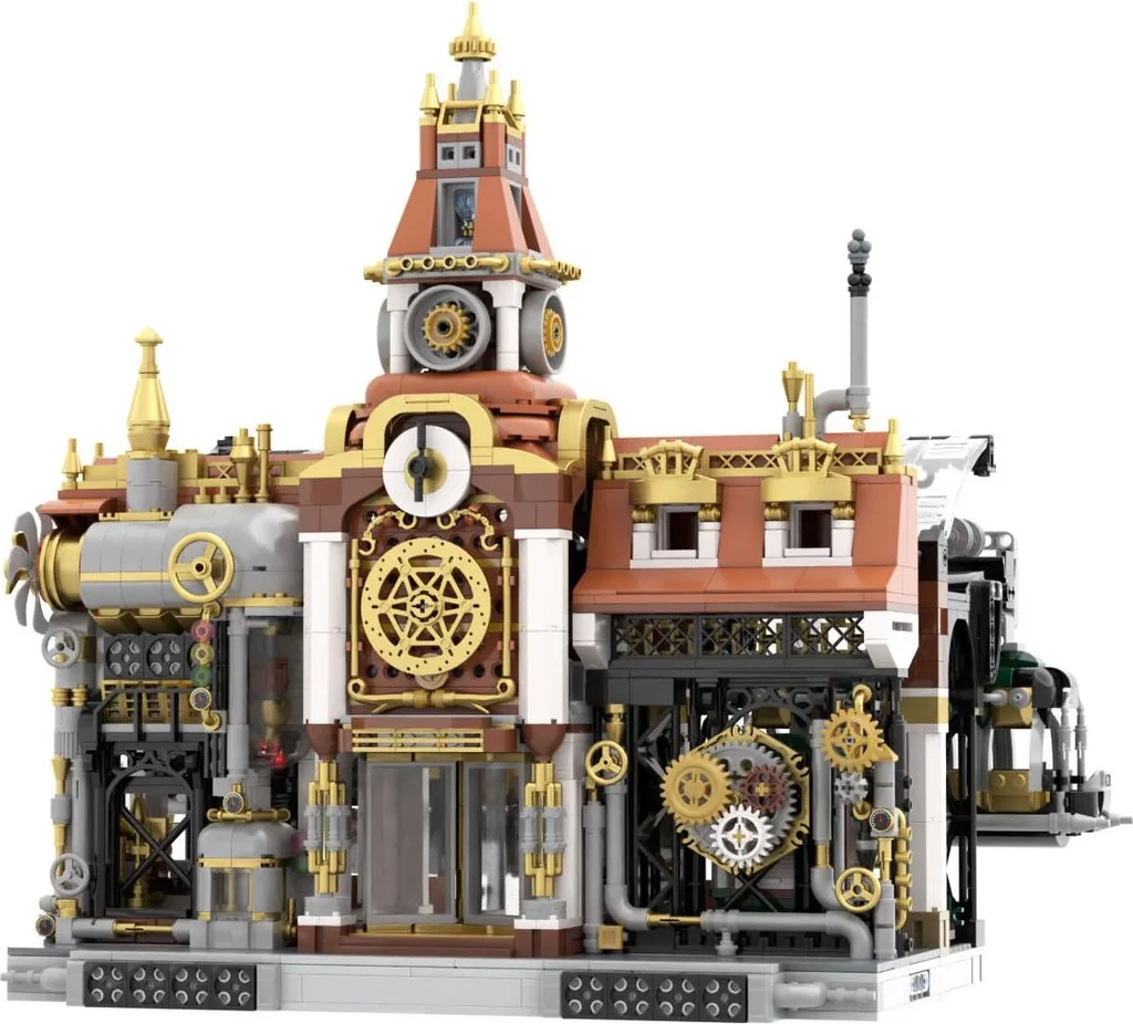 Gare Steampunk Railway Station Original-Steampunk Series de 36 cm