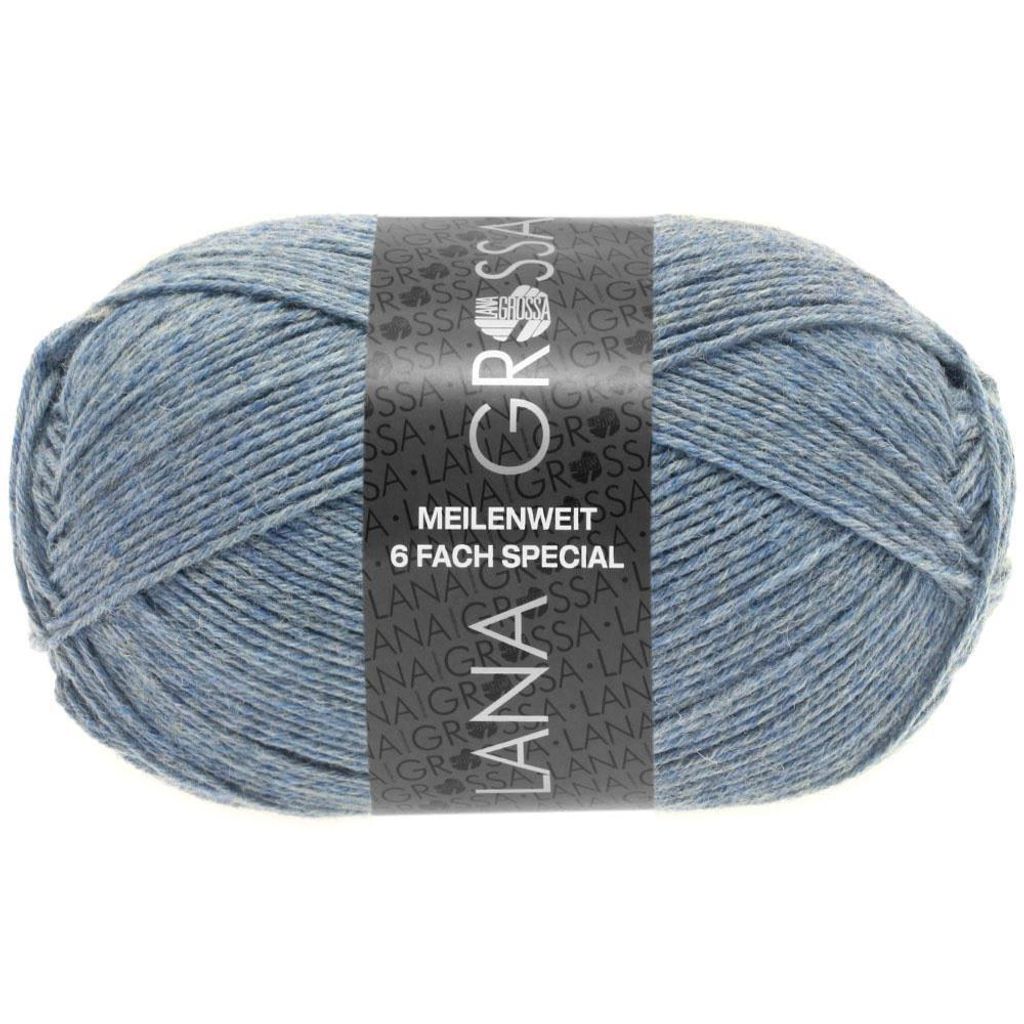 Lana Grossa - Meilenweit 6-fach 150g Unito 9226 hellblau meliert
