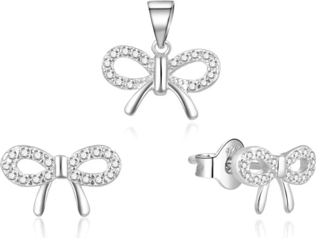 Parure bijoux papillons argent pour mariage, cérémonie ou cadeau femme