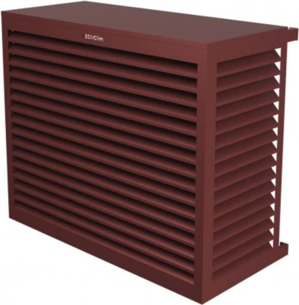 DECOCLIM Aluminium Schutzgehäuse RAL8012 Größe L, Innenmaße: H 950 x W 1100 x D 550-700 mm (Tiefe anpassbar)
