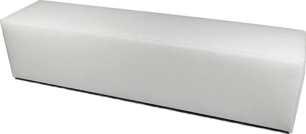 Pouf Abra, Poltrona multiuso, Poltroncina sacco, Pouf poggiapiedi, Italy, 180x40 h42 cm, Bianco