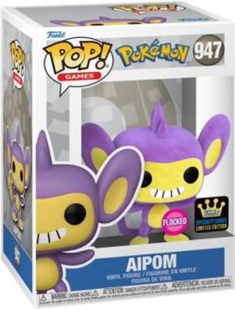 Figurine Funko POP Pokemon 947 Aipom Flocked et Glow Special Edition