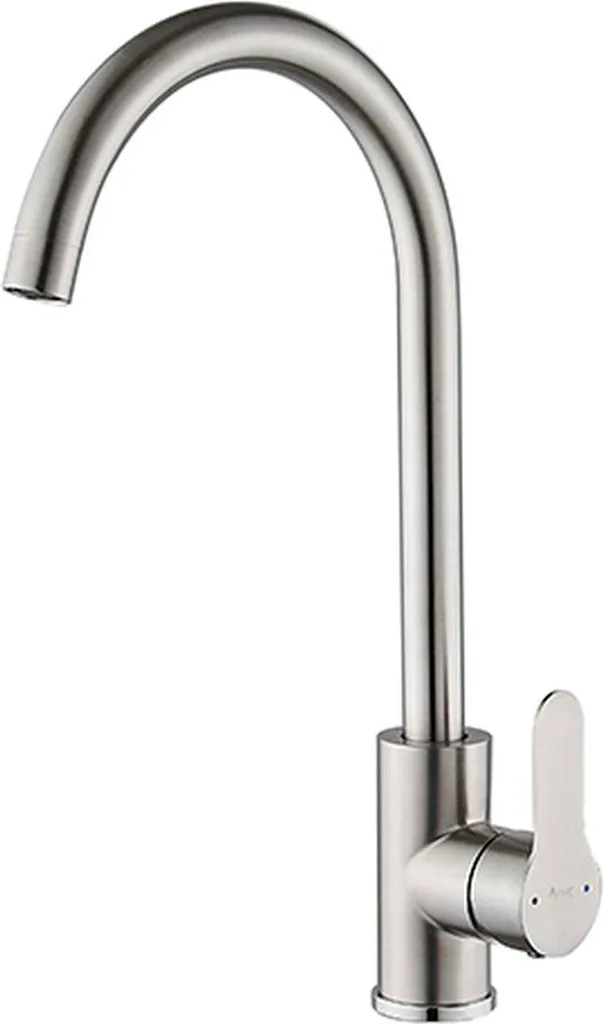 Mitigeur Fontastock Gris Acier Inox Alliage Zinc Forme C Cuisine