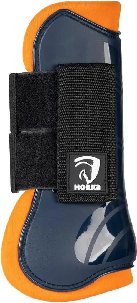 Horka Stivali Anteriori Tendine PVC Arancione L | Protezione Cavallo