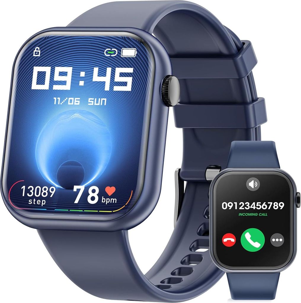Smartwatch 1.85 Zoll Touchscreen mit Bluetooth Anrufen 140+ Produktbild 