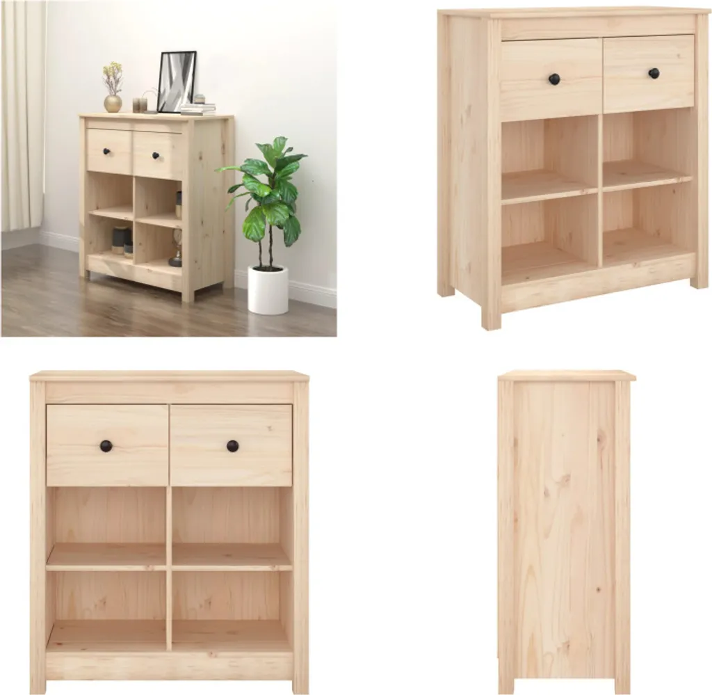 vidaXL Credenza in Pino Massiccio: Calore e Ordine per la tua Casa