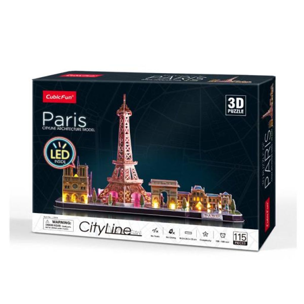 CubicFun Paris LED, 115 kusov, Budovy, 10 rok / roky Obrázok produktu 