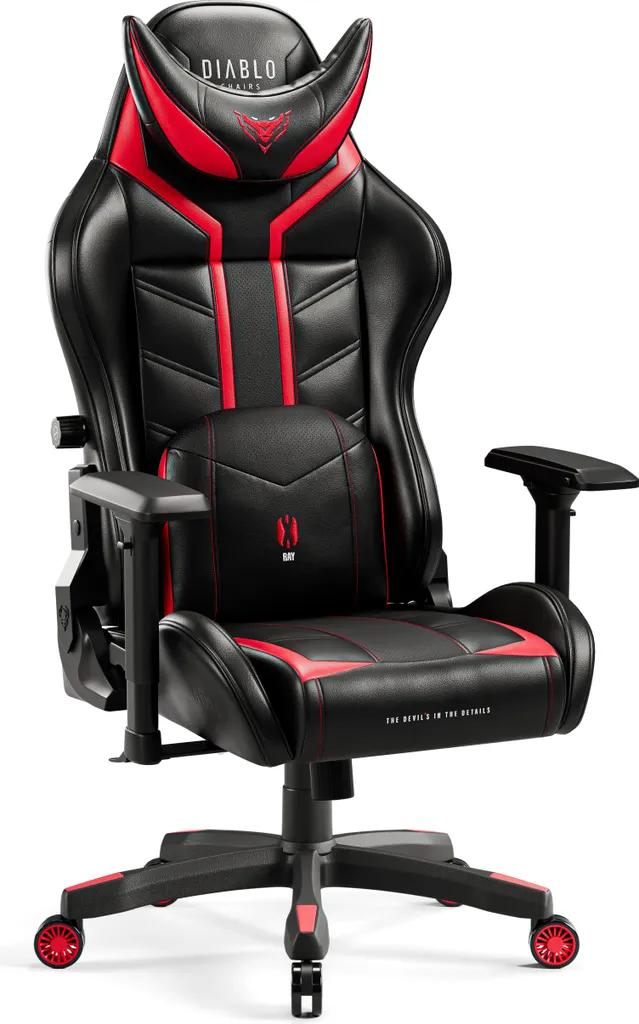 Fauteuil de Bureau Gamer Ergonomique Diablo X-Ray XL Cuir Synthétique