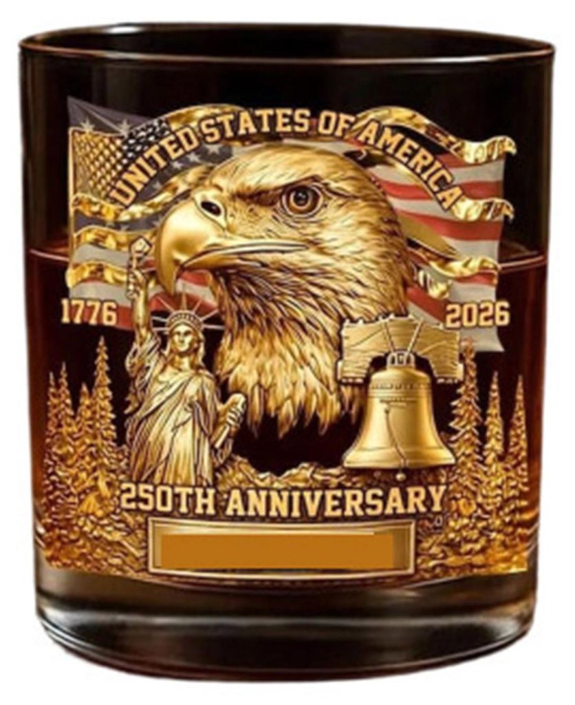 Amerika 250. Jubiläumsglas „We The People“ Whiskeyglas, Bourbon-Cocktailglas, patriotisches Geschenk zum Vatertag oder für Veteranen