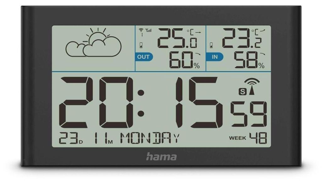 Hama 00222216, Schwarz, Innen-Hygrometer, Produktbild 