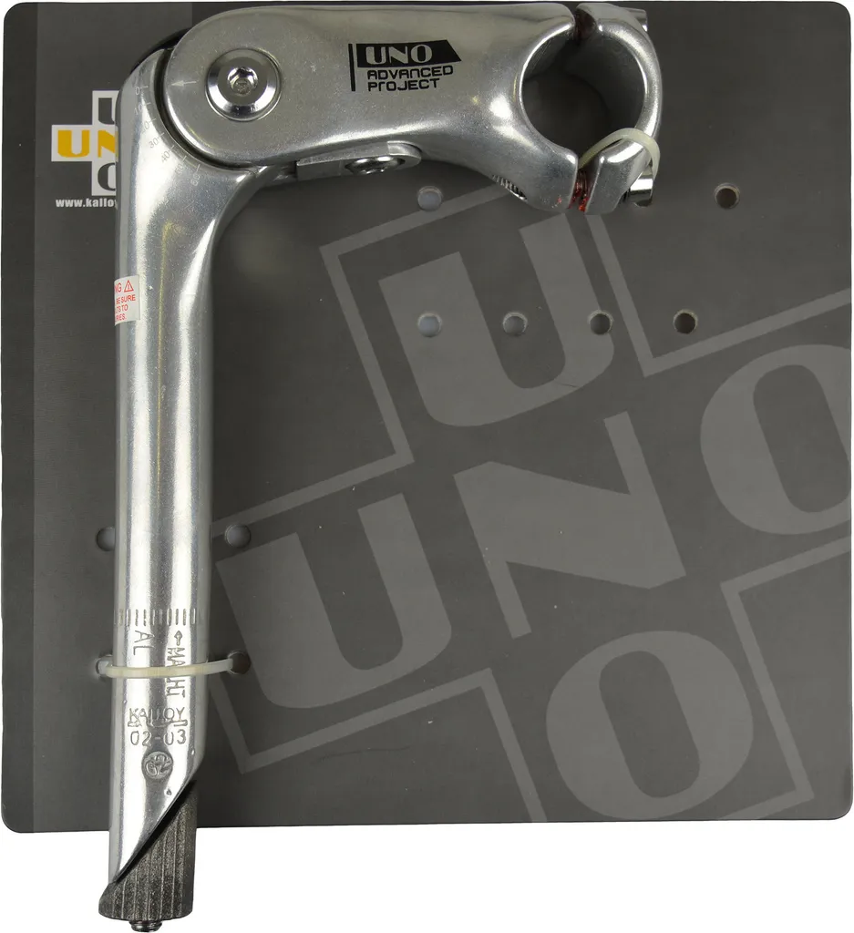Potence réglable UNO 22.2 / 180 / 25,4 mm Silver pour Vélo de Ville