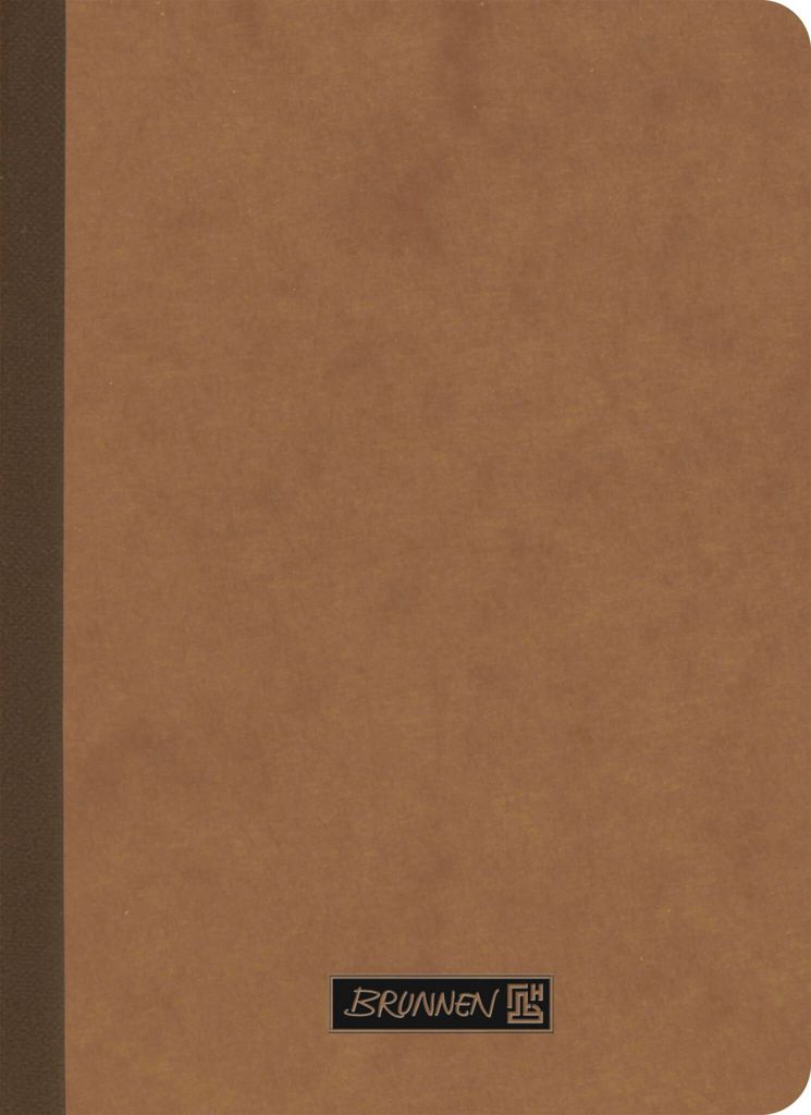 Brunnen Notizbuch Premium Kladde A6 unliniert braun Produktbild 