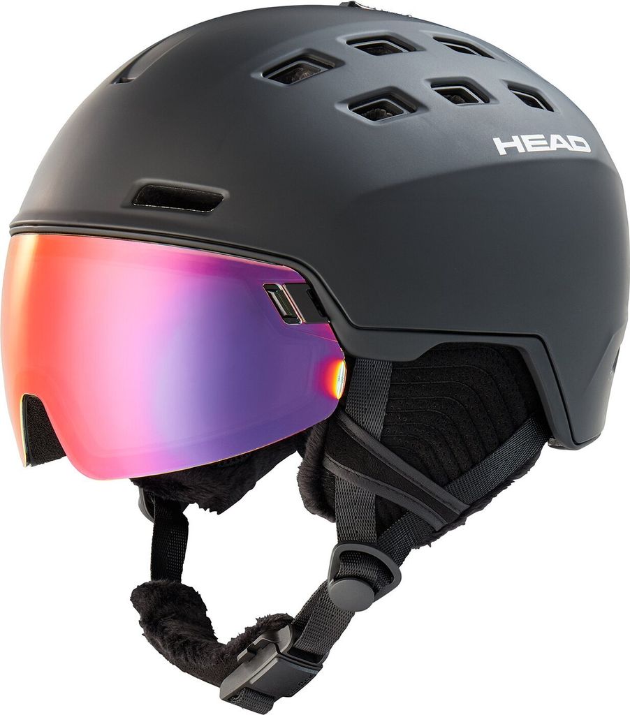 Head Skihelm Radar 5K Pola Black Alpinski Helm mit Visier Snowboardhelm, Größe:XS/S (52-55 cm)