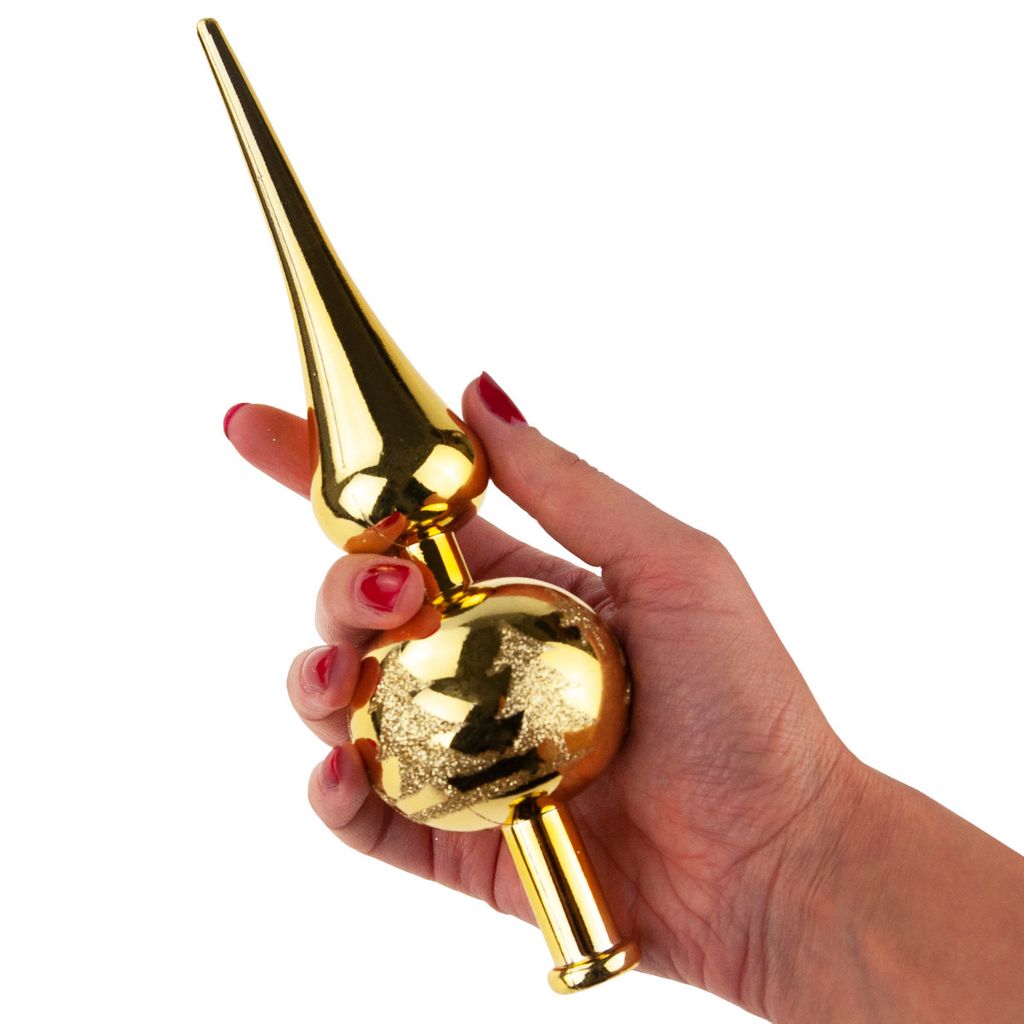 Christbaumspitze Gold - Weihnachtsbaum Spitze Goldfarben Klassisch