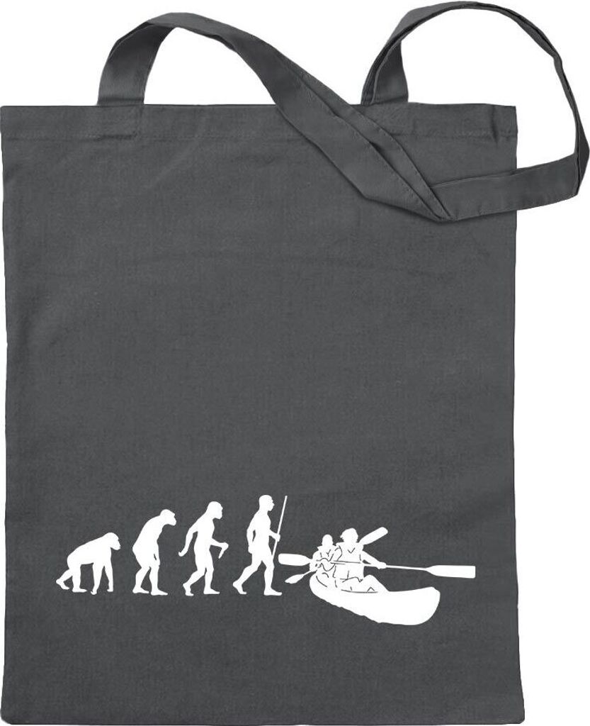 Kiwistar - Baumwolltasche - stahlgrau - Kanu Kajak Evolution - Tragetasche Stoffbeutel Umhängetasche langer Henkel