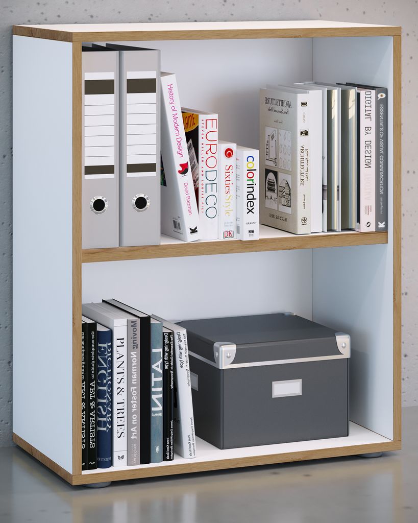 VCM Holzregal stehend | platzsparender Aktenschrank | Maße Produktbild 