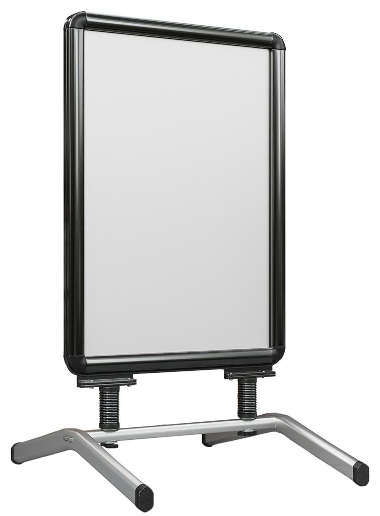 SEATTLE | Plakatständer | A1 | Schwarz&Grau | Premium | Doppelseitig | Kunden Stopper Werbe Tafel Aufsteller Gehweg Träger