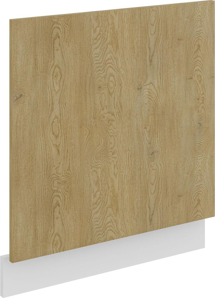 Frontblende für integrierten Geschirrspüler 60 cm Küche CREMONA Eiche hell + Weiß matt