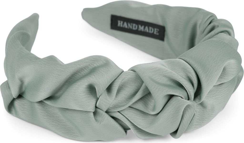 styleBREAKER Damen Haarreif mit schimmernder geflochtener Oberfläche in Rüschen Optik, Haarband, Haarschmuck 04027035