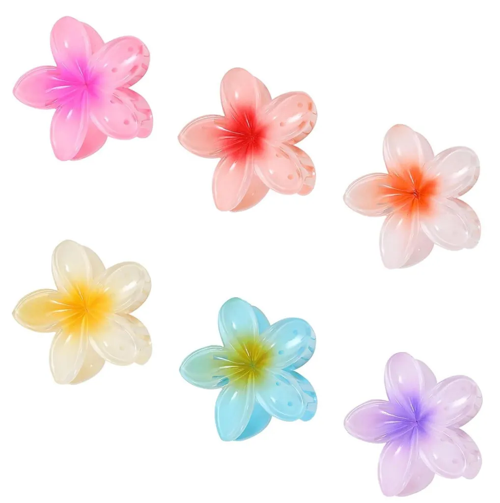 Pinces à cheveux hawaïennes : 6 barrettes fleurs pour l'été et la plage