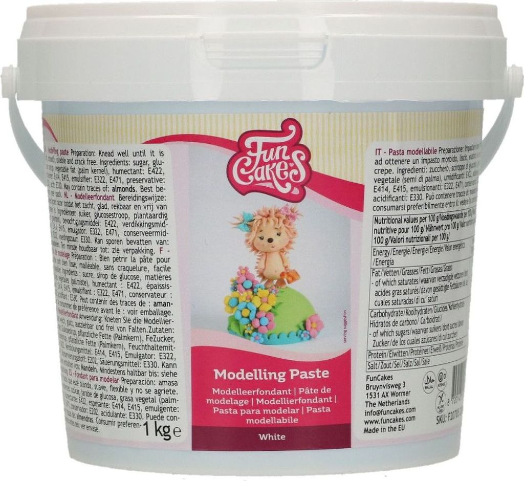 FunCakes Modellier Fondant Weiß 1kg Produktbild 