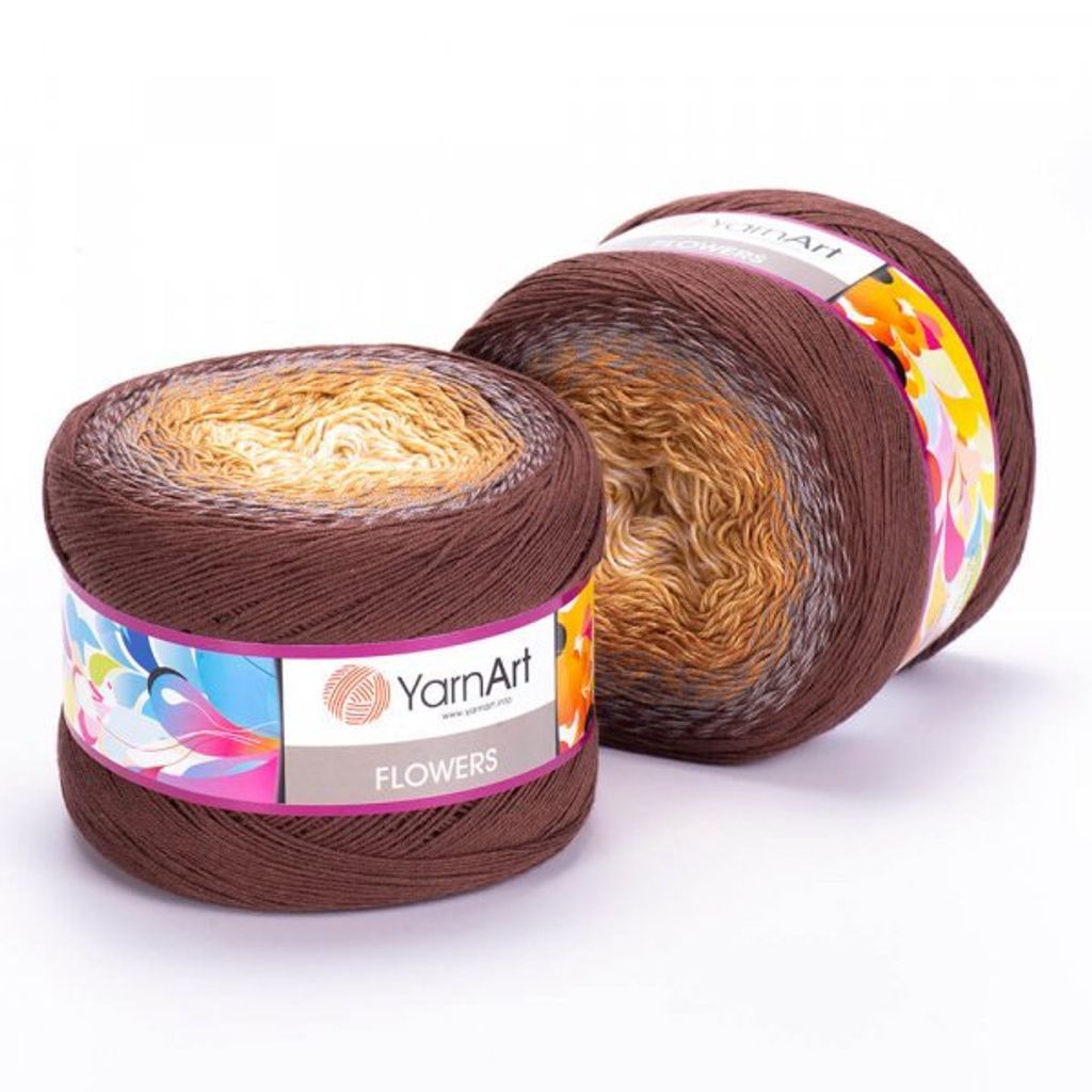 Yarn Art Flowers 284 Brown Strickgarn Produktbild 