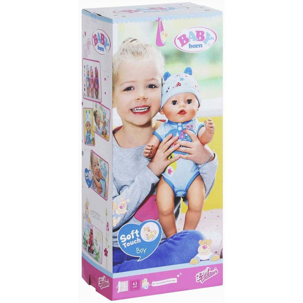 BABY born Zapf Creation 826072 Soft Touch Boy Puppe  lebensechten Funktion  viel 