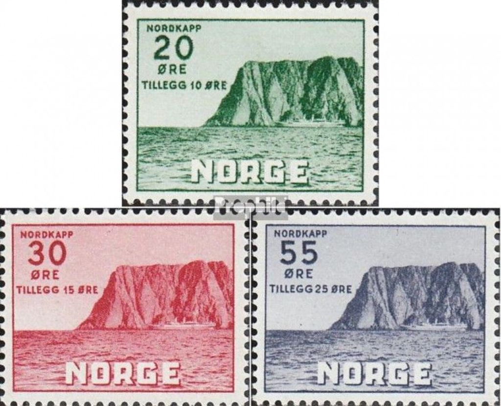 Briefmarken Norwegen 1953 Mi 380-382 (kompl.Ausg.) postfrisch Fremdenverkehr
