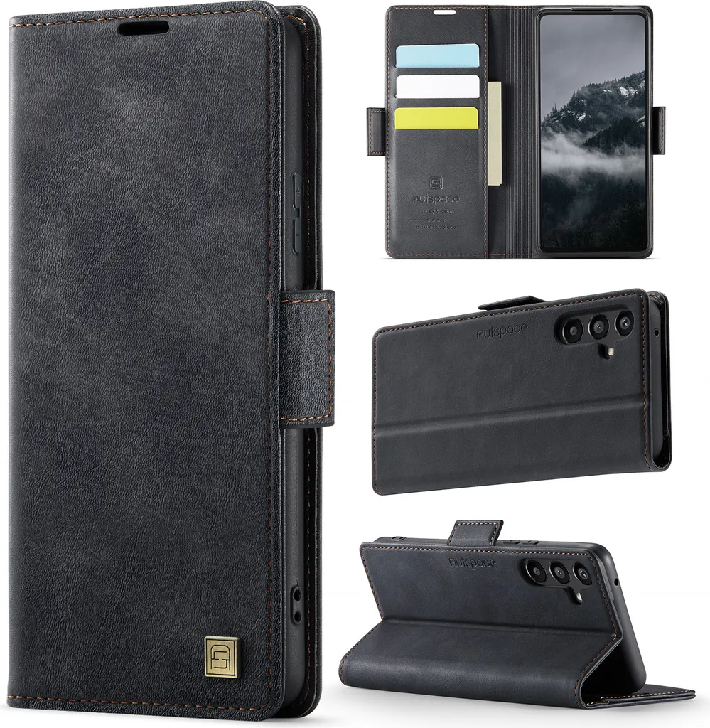 Custodia Business Samsung A34 5G RFID: Pelle Nera Professionale