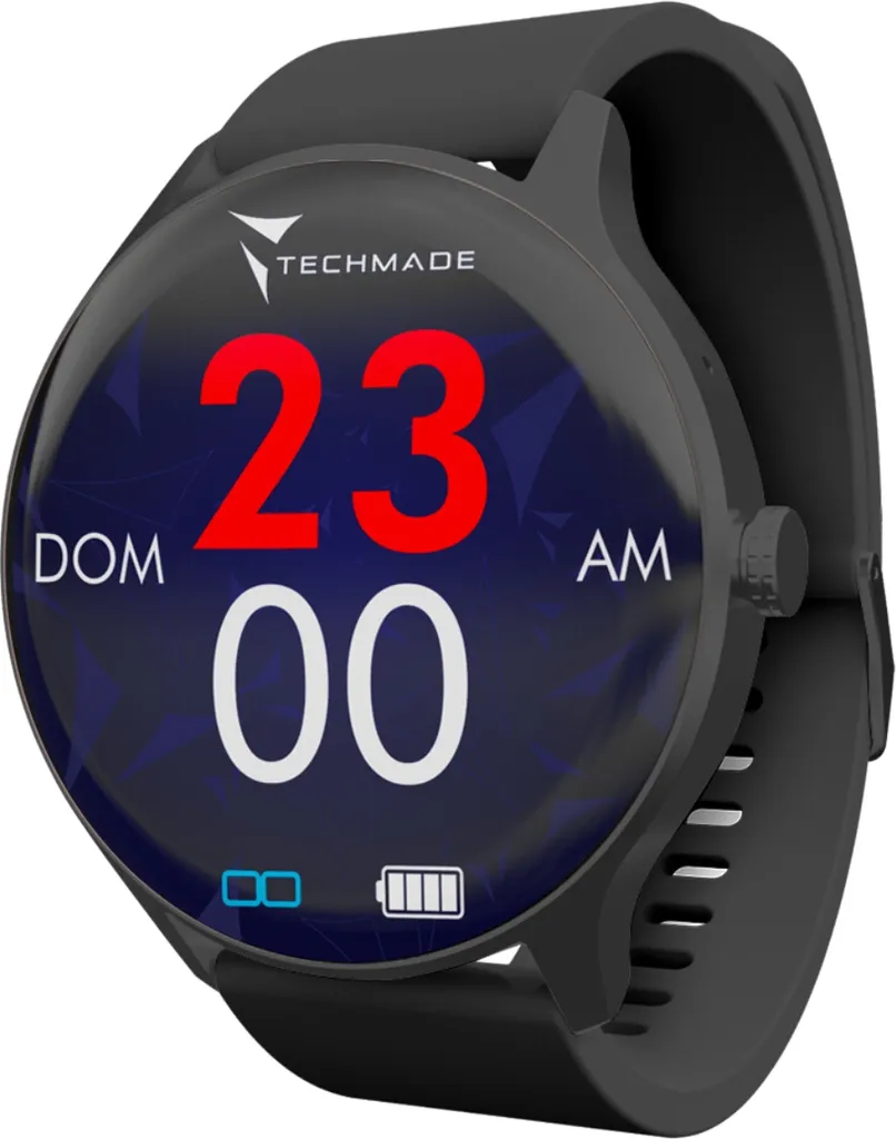 Ne manquez plus aucun appel avec la Smartwatch Techmade Dynamic noire