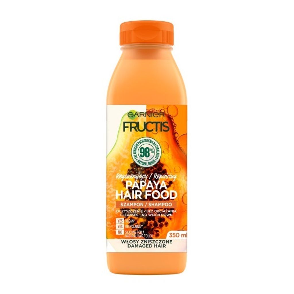 Garnier Fructis Shampoo Papaya, 350ml - Intensiv Produktbild 