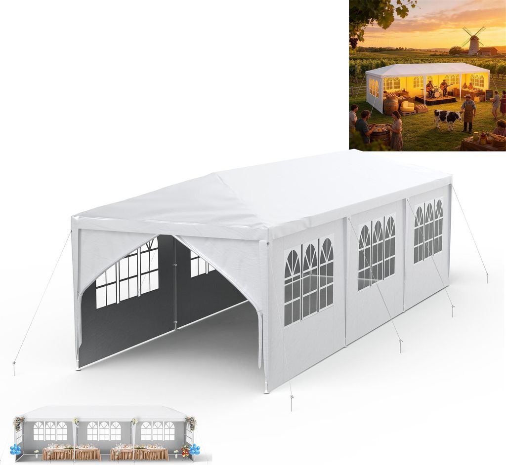 XINZI Pavillon 3x9 m Pavillon de jardin Tente de réception Image du produit 