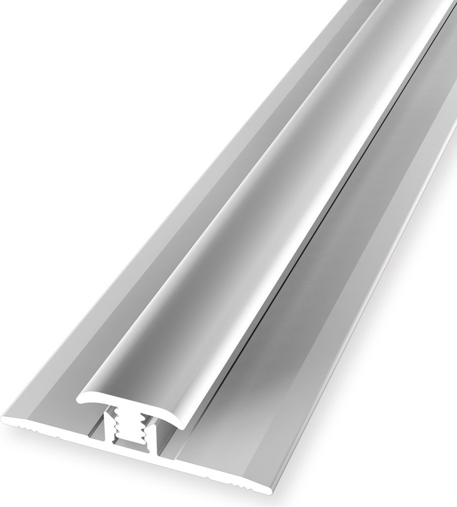 Wandprofil 11.5 x 7 x 2600 mm Einfasshöhe 3 - 5 mm Tapetenprofil Verbindungsprofil Aluminium eloxiert Glatt Ungebohrt Silber glänzend Küberit